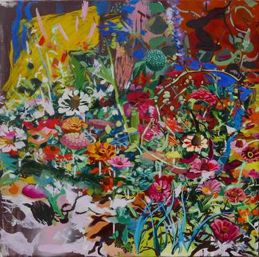 Original Expressionism Garden Paintings by Margo Levittoux