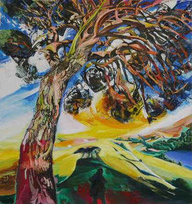 Original Expressionism Tree Paintings by Margo Levittoux