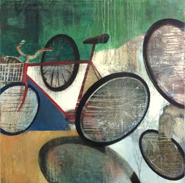 Print of Abstract Expressionism Bicycle Paintings by Lani Tanaka