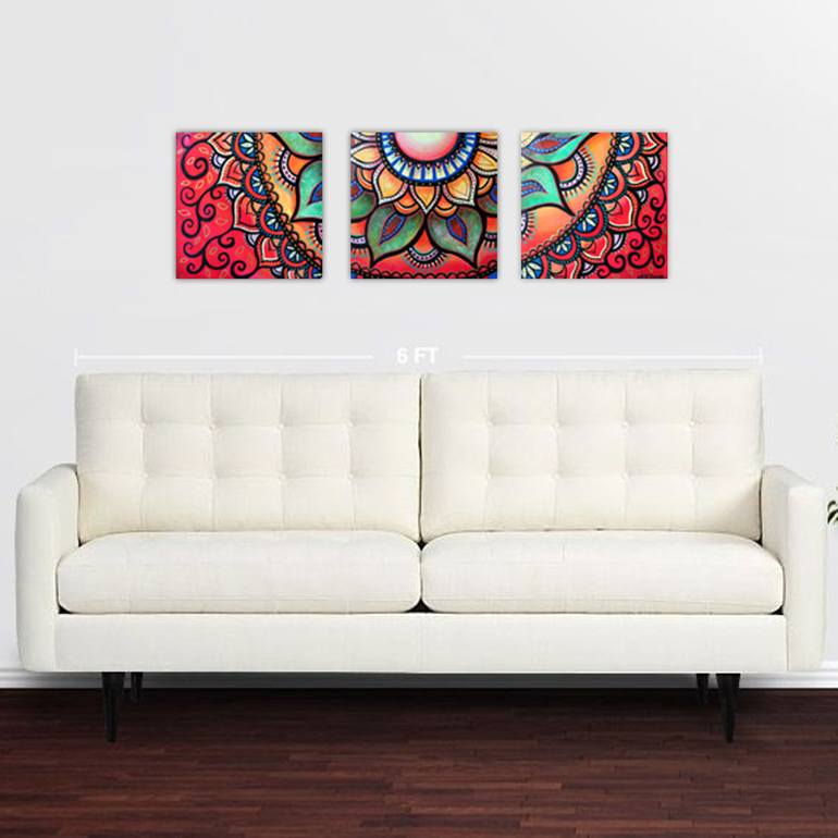 Original Abstract Patterns Painting by Ann-Marie Cheung