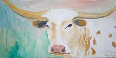Print of Realism Cows Paintings by Kriss Sullivan