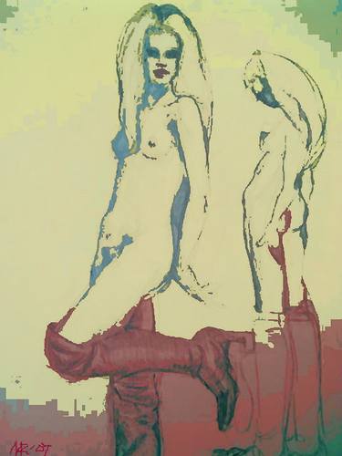 Original Nude Digital by Marc Damon Rubin