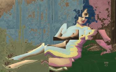 Reclining Nude After Mandel. Limited Edition Giclee Print. thumb