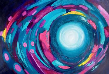 'Luminous Passage' Large Colourful Abstract Art thumb