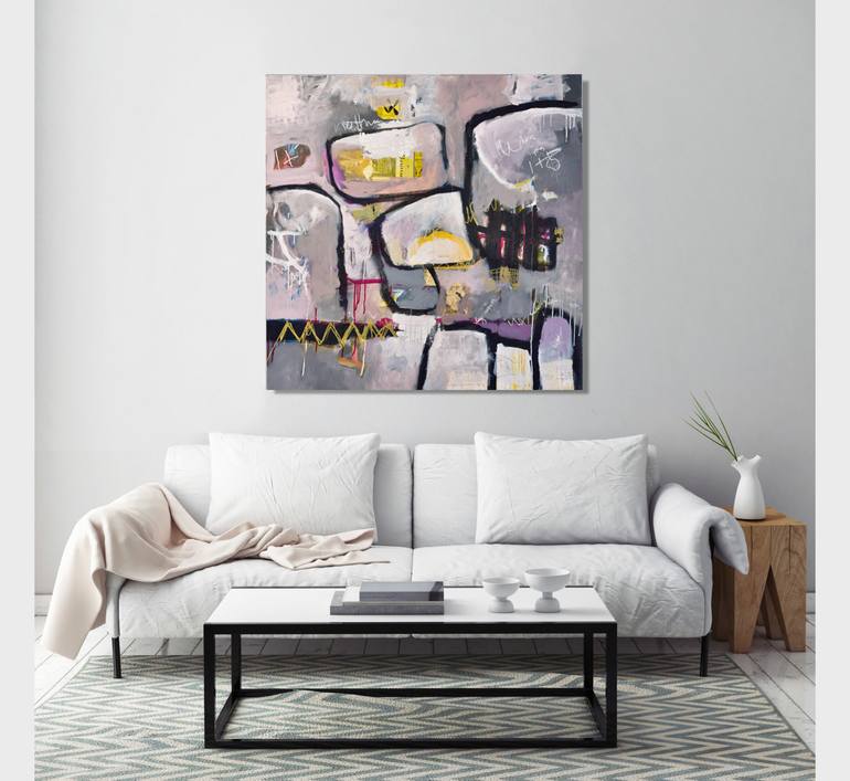 Original Street Art Abstract Painting by Linda O'Neill