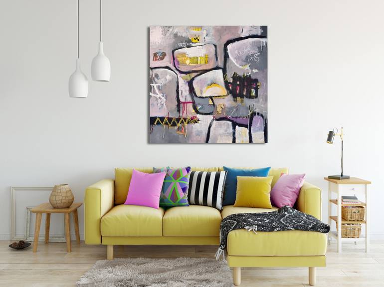 Original Street Art Abstract Painting by Linda O'Neill