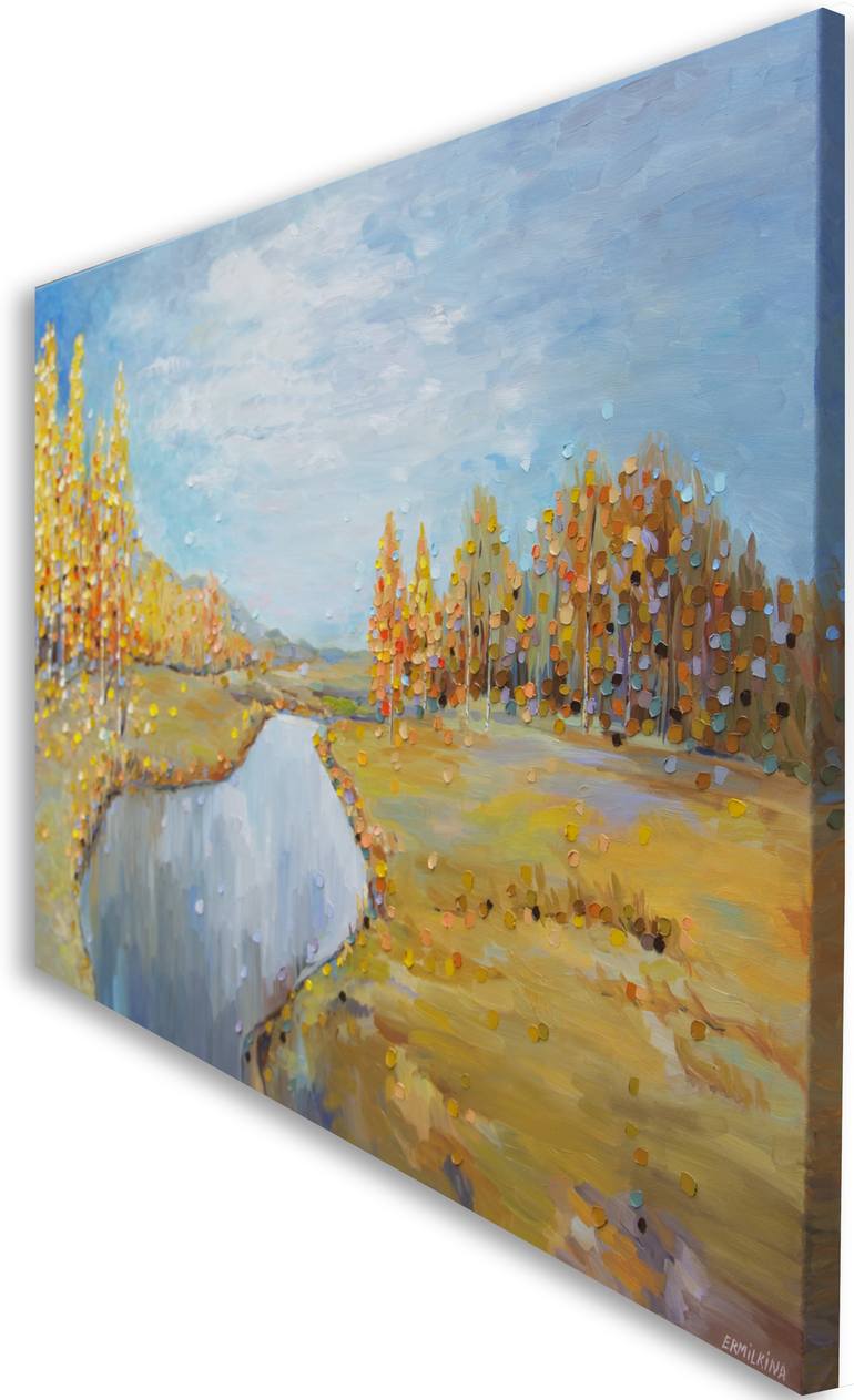 Original Abstract Expressionism Nature Painting by Ekaterina Ermilkina