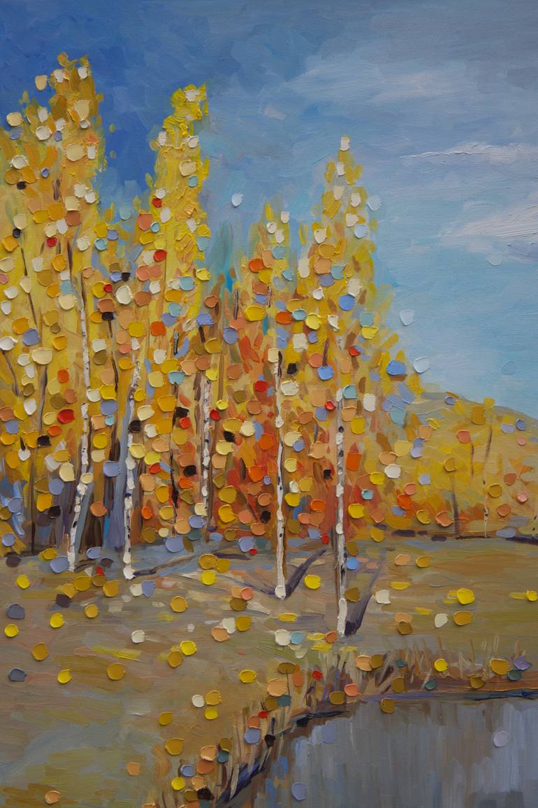 Original Abstract Expressionism Nature Painting by Ekaterina Ermilkina