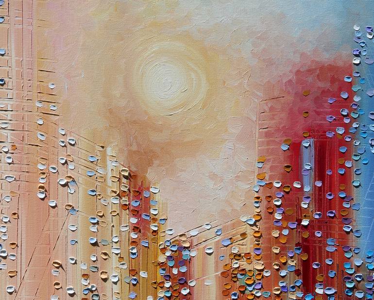 Original Abstract Architecture Painting by Ekaterina Ermilkina