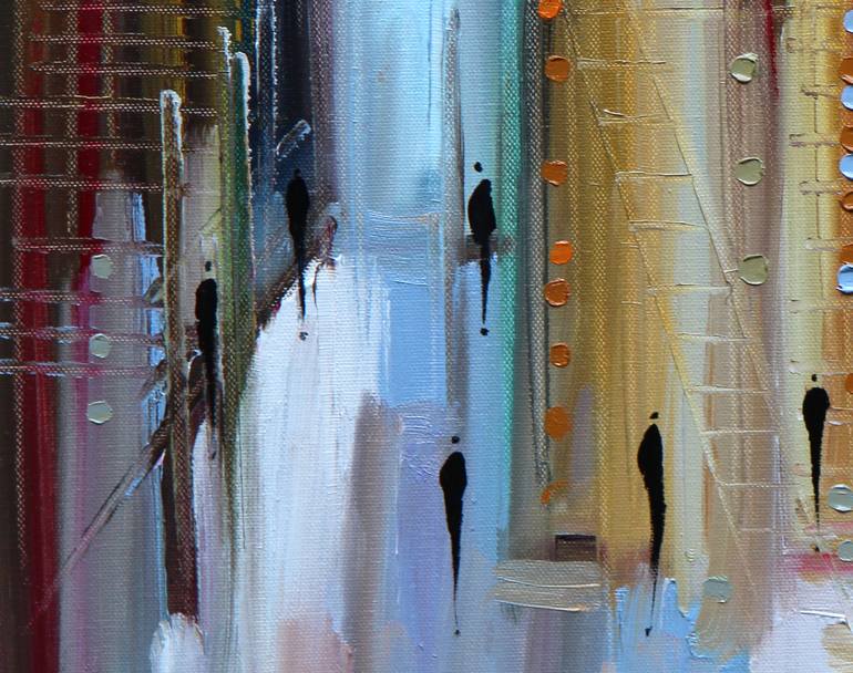 Original Abstract Architecture Painting by Ekaterina Ermilkina