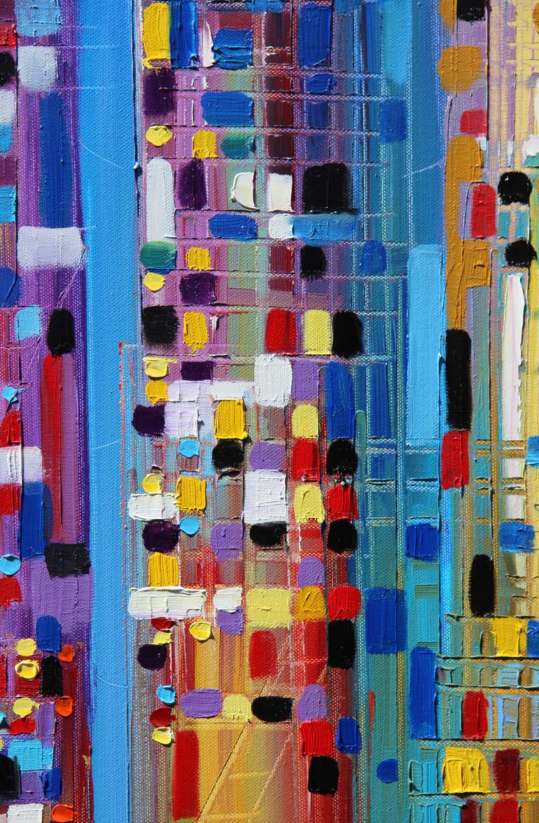 Original Abstract Expressionism Architecture Painting by Ekaterina Ermilkina