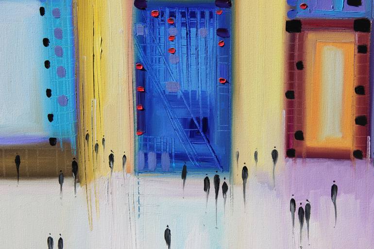 Original Abstract Architecture Painting by Ekaterina Ermilkina