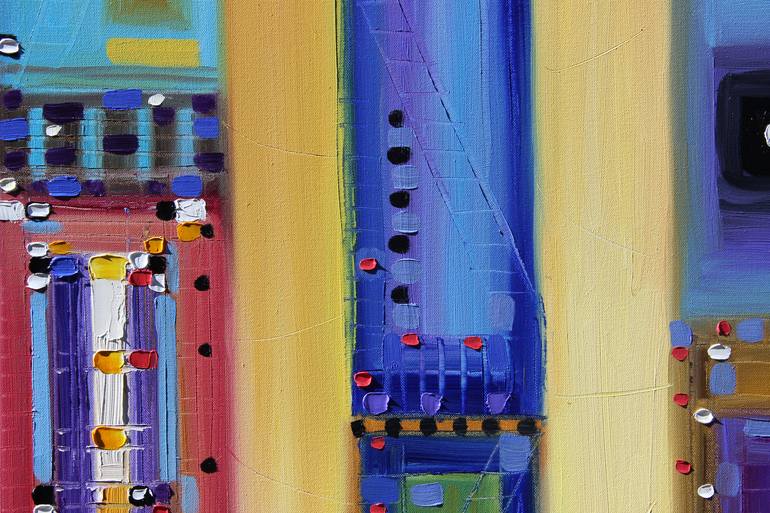 Original Abstract Architecture Painting by Ekaterina Ermilkina