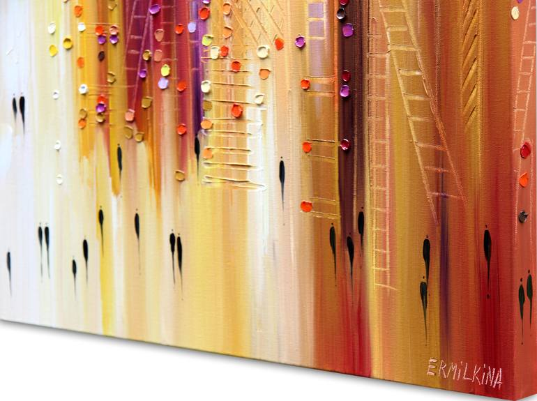 Original Abstract Architecture Painting by Ekaterina Ermilkina