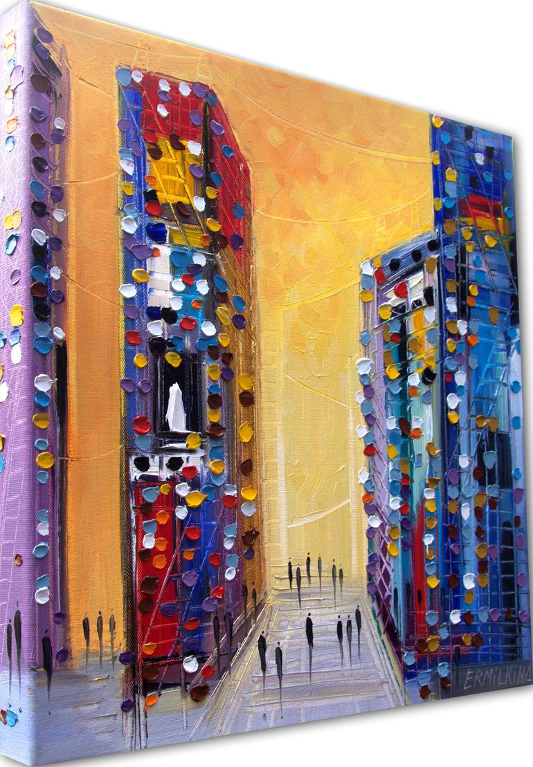 Original Expressionism Architecture Painting by Ekaterina Ermilkina