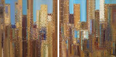 Original Abstract Expressionism Architecture Paintings by Ekaterina Ermilkina