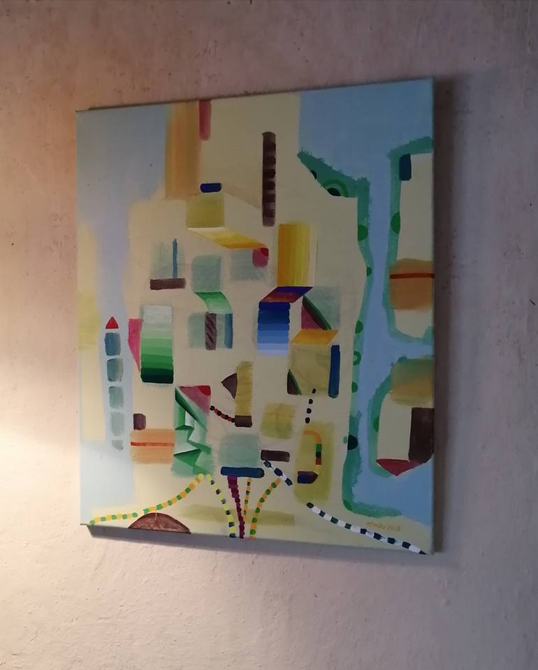 Original Abstract Expressionism Abstract Painting by Hanyang Zhou