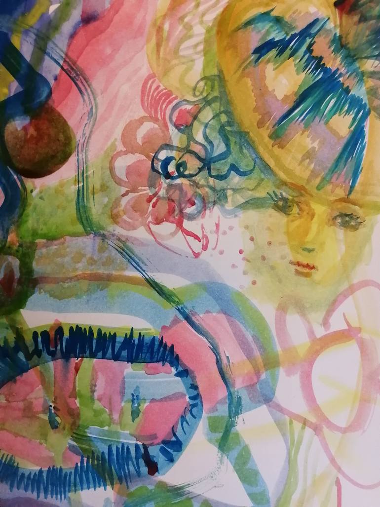 Original Abstract Expressionism Religion Painting by Hanyang Zhou
