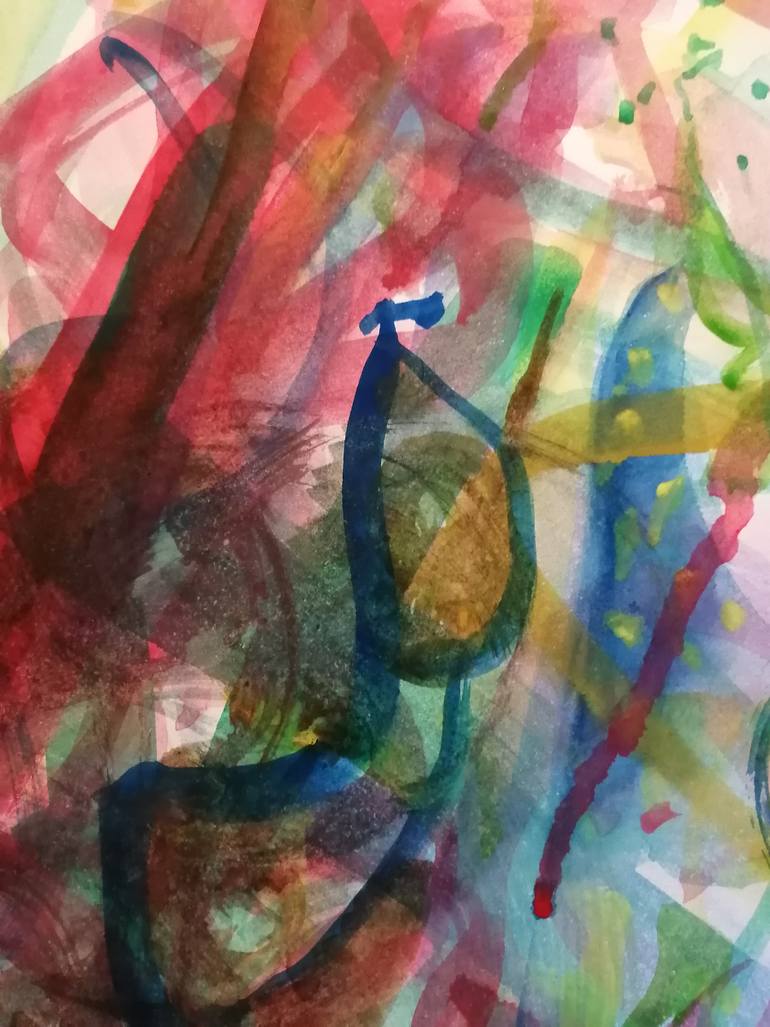 Original Abstract Expressionism Religion Painting by Hanyang Zhou