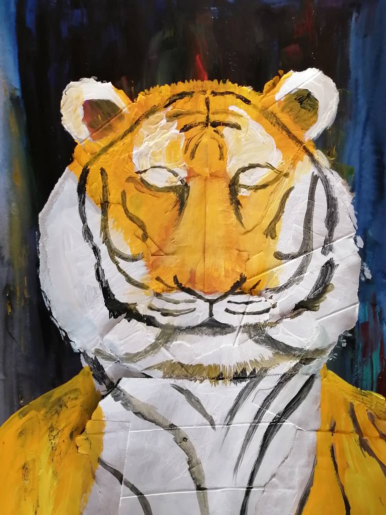 Original Figurative Animal Painting by Hanyang Zhou