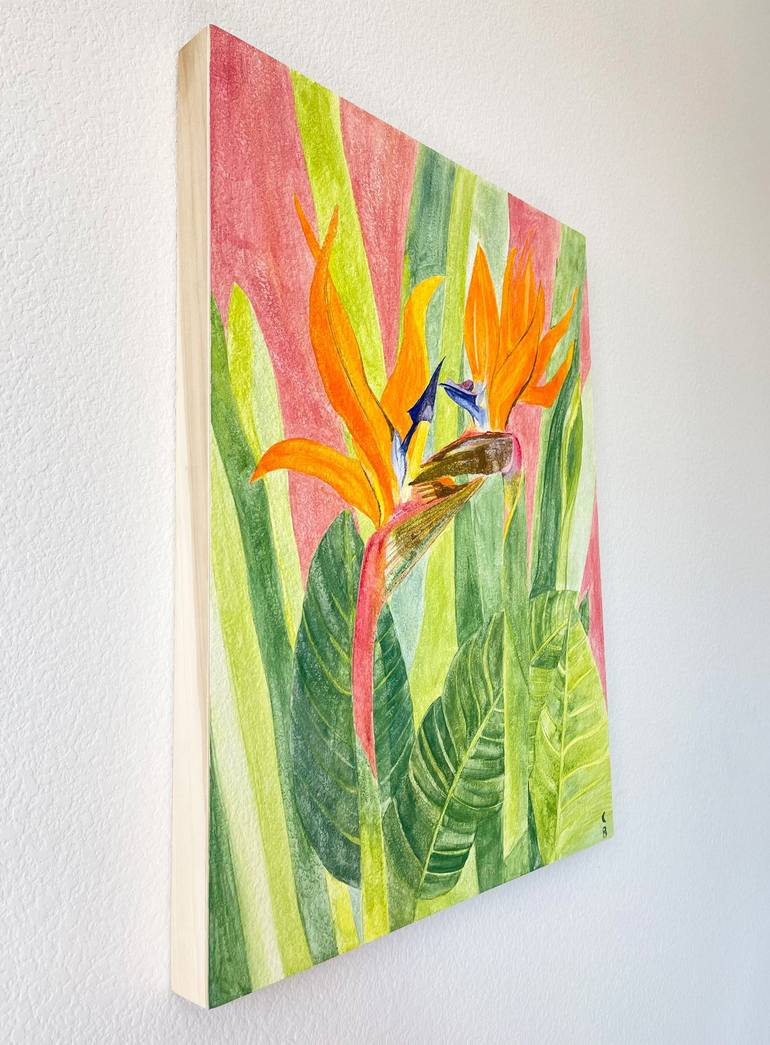 Original Abstract Botanic Painting by Carolina Benavidez