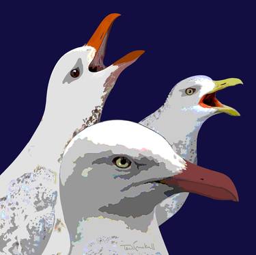 "SEAGULLS AT NIGHT - Limited Edition 2 of 20 thumb