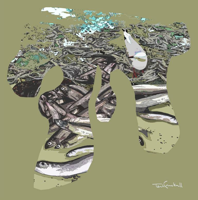 Print of Abstract Beach Mixed Media by Terri Cracknell