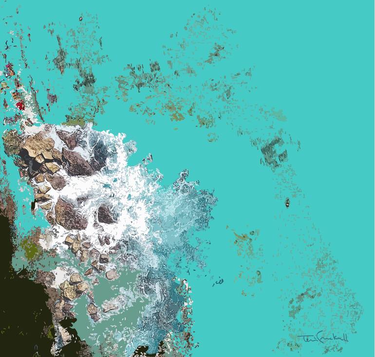 Print of Abstract Beach Mixed Media by Terri Cracknell