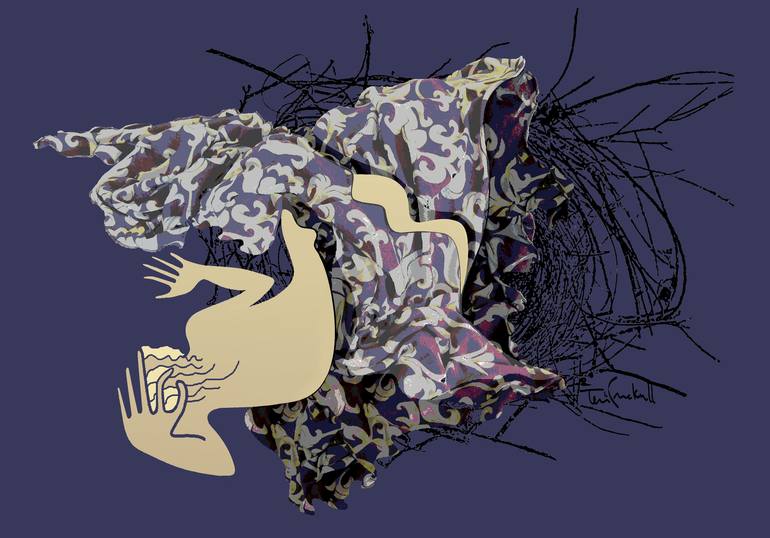 Print of Abstract Body Mixed Media by Terri Cracknell