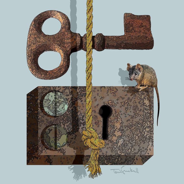 Print of Abstract Animal Mixed Media by Terri Cracknell