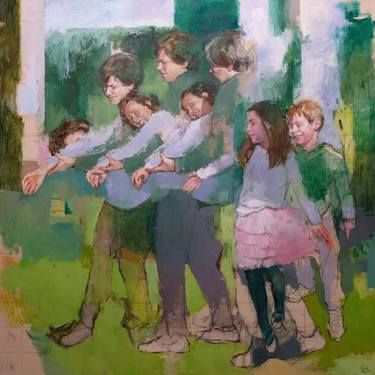 Original Figurative Children Paintings by Pilar Lopez Baez