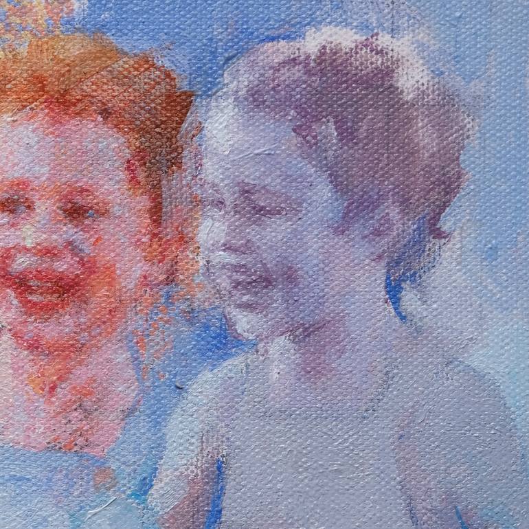 Original Figurative Children Painting by Pilar Lopez Baez