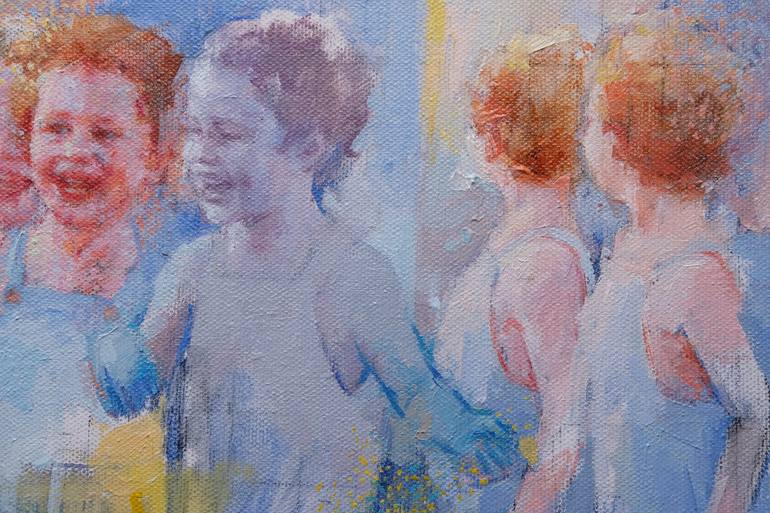 Original Figurative Children Painting by Pilar Lopez Baez