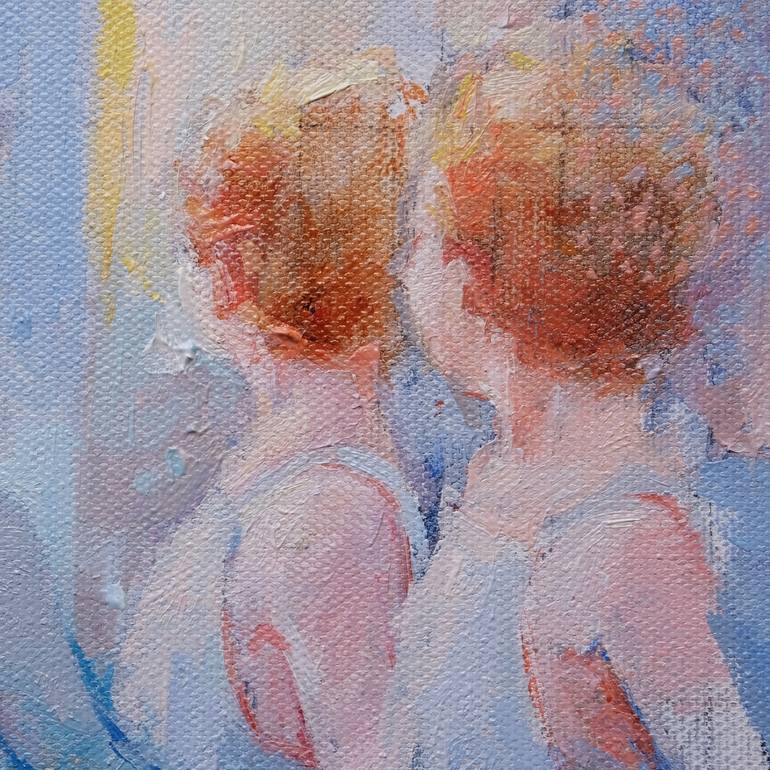 Original Figurative Children Painting by Pilar Lopez Baez