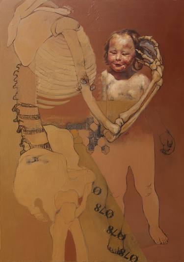 Original Figurative Children Paintings by Pilar Lopez Baez