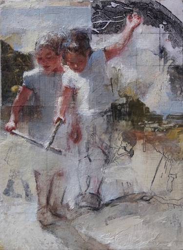 Print of Figurative Children Paintings by Pilar Lopez Baez