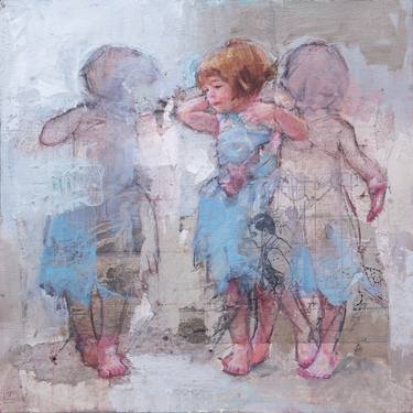 Print of Realism Children Paintings by Pilar Lopez Baez