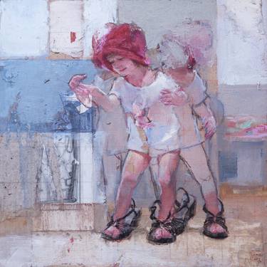 Print of Realism Children Paintings by Pilar Lopez Baez