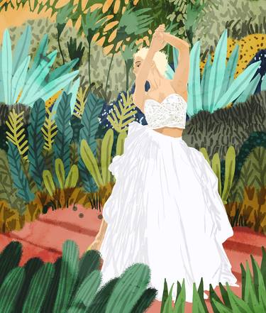 Forest Bride | Jungle Wedding Painting | Travel Solo | Blonde thumb