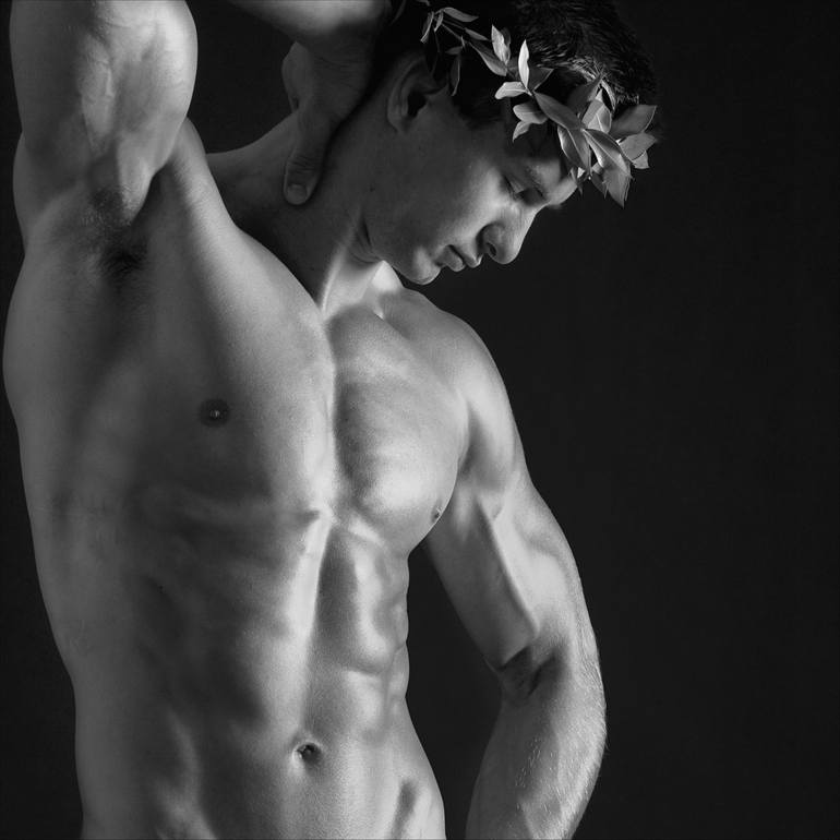 Classical nude male figure study Photograph.