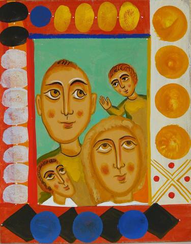 Print of People Paintings by Lasha Kintsurashvili