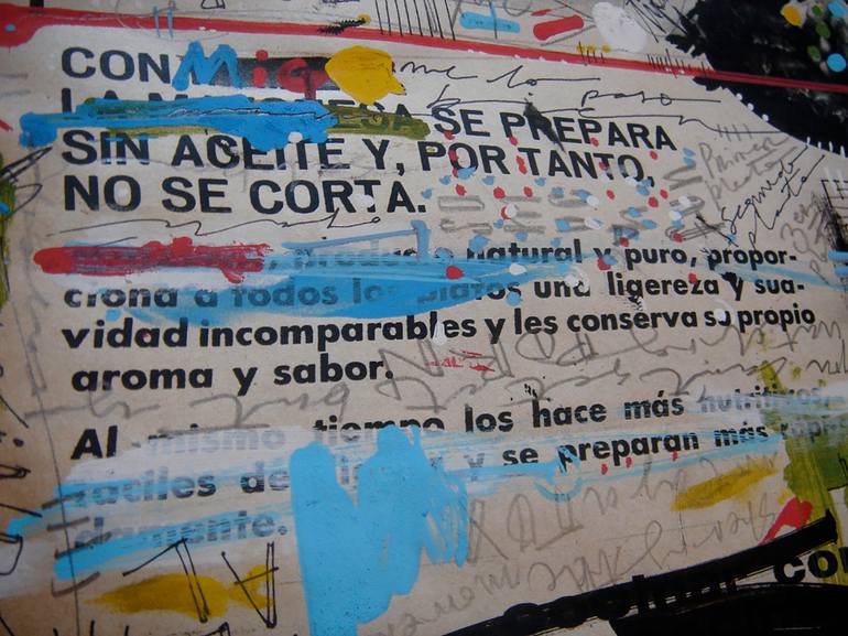 Original Conceptual Calligraphy Mixed Media by Coqué Azcona