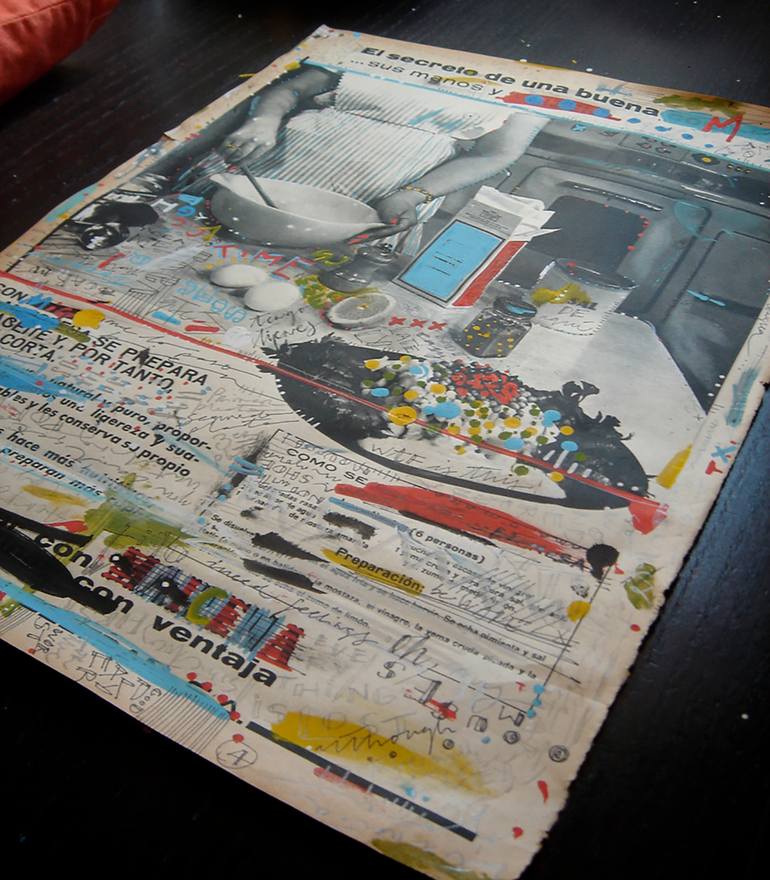 Original Conceptual Calligraphy Mixed Media by Coqué Azcona