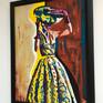 Oil on Canvas board
Mid-century fashion - A beautiful dress, gloves, and a big hat...lets go back to that!