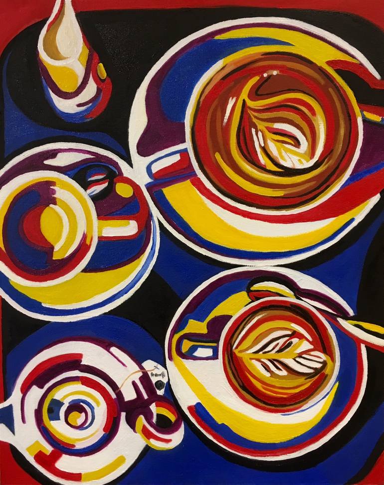 Café au Lait Painting by Jenifer Dapper | Saatchi Art