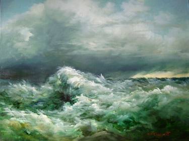 Print of Documentary Seascape Paintings by Denis Canut