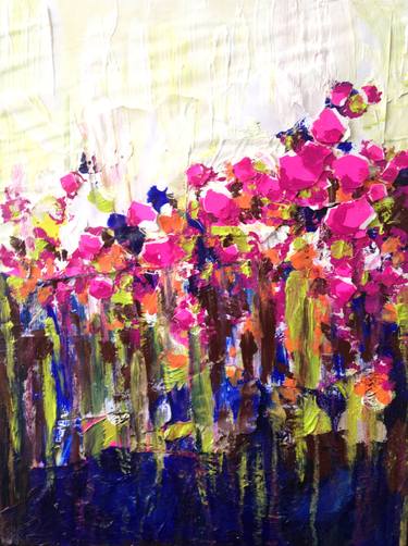 Print of Abstract Floral Collage by Corinne Natel