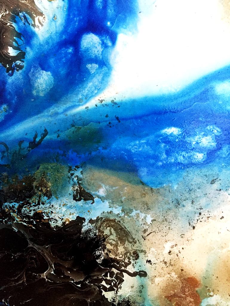 Original Abstract Seascape Installation by Corinne Natel