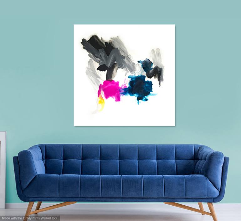 Original Conceptual Abstract Painting by Corinne Natel