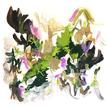 Original Abstract Floral Paintings by Corinne Natel